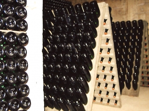 Champagne Jacques SONNETTE - Remuage manuel sur pupitres